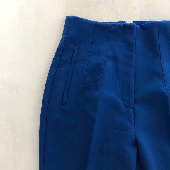 NWT Zara Cobalt Blue High-Waisted Trousers Size Medium - Picture 3 of 12